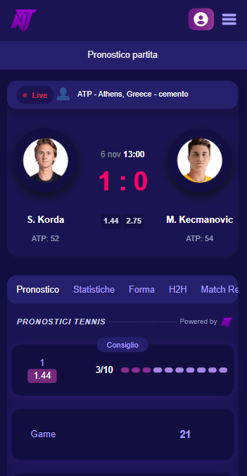 TennisPredictions.ai screenshot 1