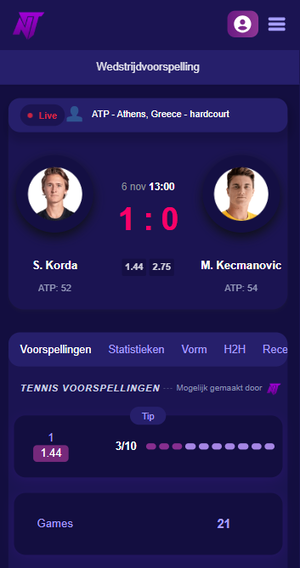 TennisPredictions.ai screenshot 1