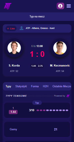 TennisPredictions.ai zrzut ekranu 1