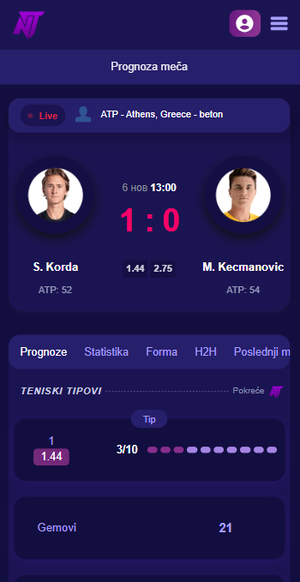 TennisPredictions.ai screenshot 1