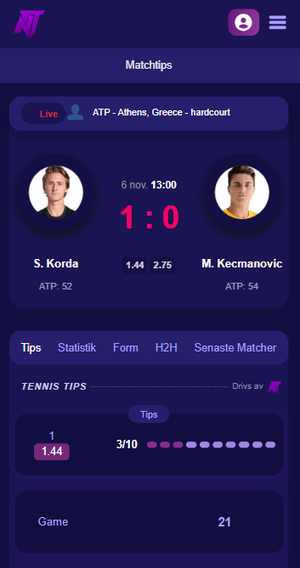TennisPredictions.ai skärmdump 1
