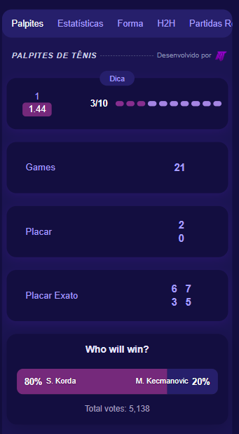 TennisPredictions.ai captura de tela 4